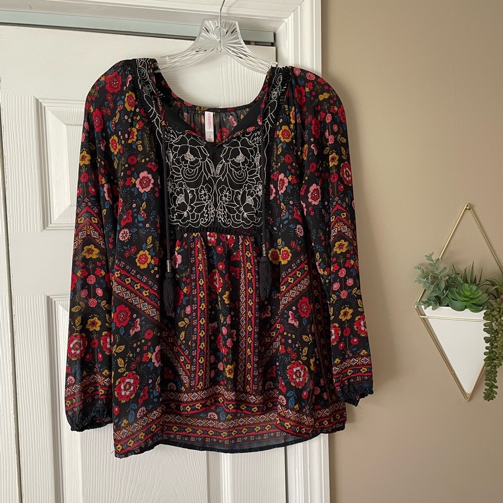 Xhilaration Floral Blouse | Size S